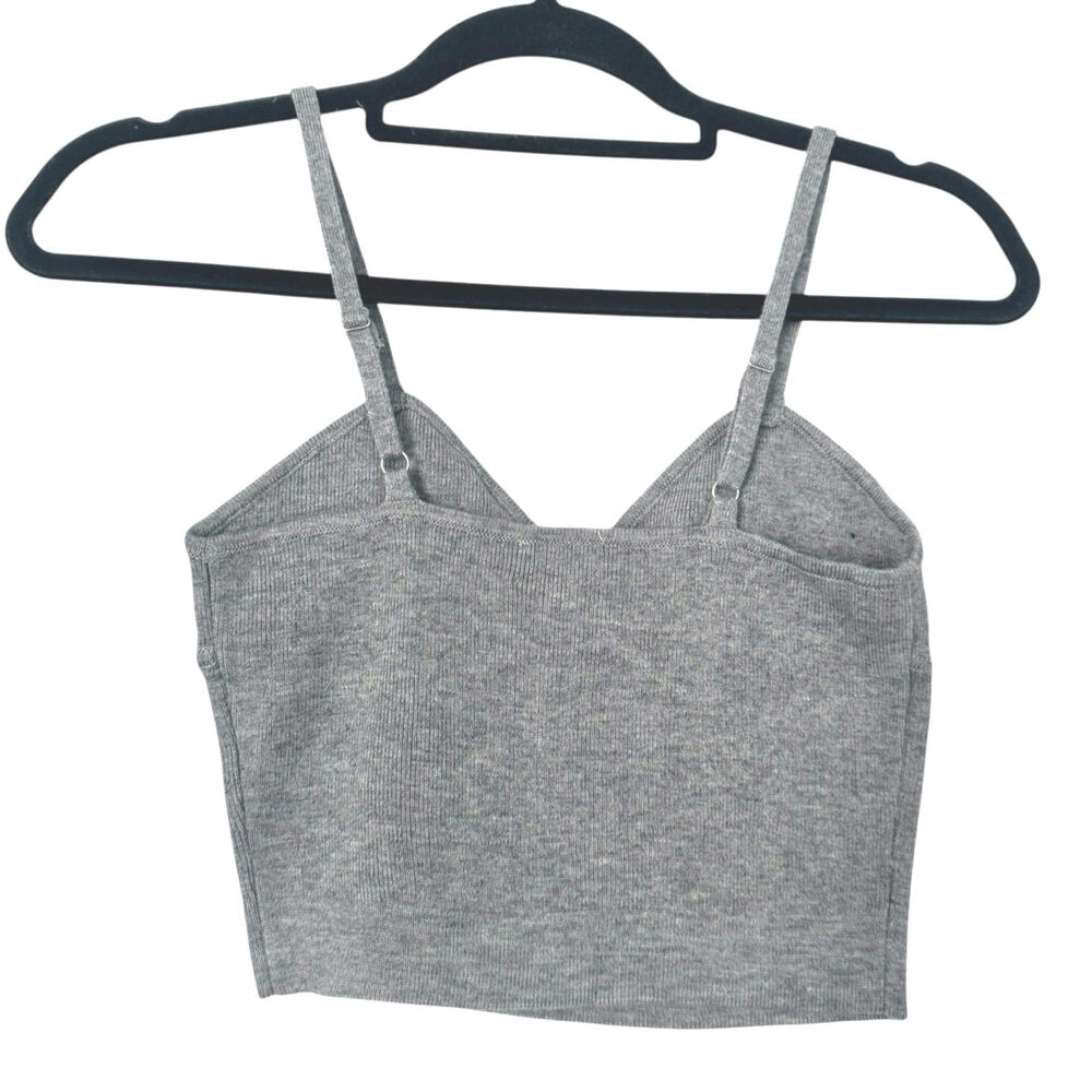 The Drop Catalina Sweater Bralette Heather Gray - Picture 7 of 8